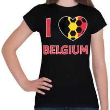 PRINTFASHION I love Belgium - Női póló - Fekete női póló
