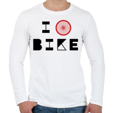 PRINTFASHION I love bike (black) - Férfi hosszú ujjú póló - Fehér