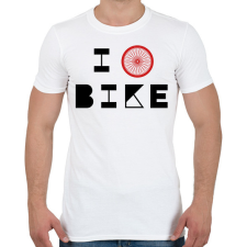PRINTFASHION I love bike (black) - Férfi póló - Fehér férfi póló