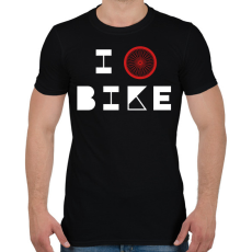PRINTFASHION I love bike (white) - Férfi póló - Fekete
