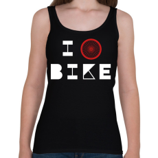 PRINTFASHION I love bike (white) - Női atléta - Fekete