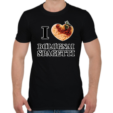 PRINTFASHION I love Bolognai spagetti - Férfi póló - Fekete férfi póló
