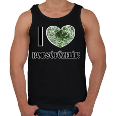 PRINTFASHION I love Borsófőzelék - Férfi atléta - Fekete