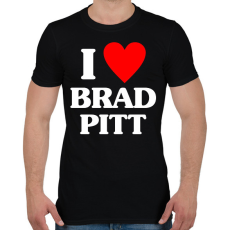 PRINTFASHION I love brad pitt - Férfi póló - Fekete