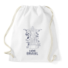 PRINTFASHION I LOVE BRASIL - Sportzsák, Tornazsák - Fehér