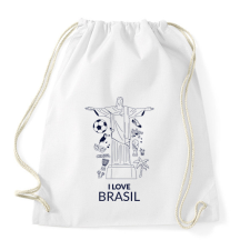 PRINTFASHION I LOVE BRASIL - Sportzsák, Tornazsák - Fehér tornazsák