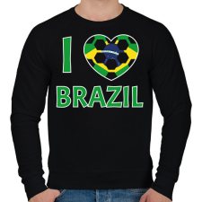 PRINTFASHION I love Brazil - Férfi pulóver - Fekete férfi pulóver, kardigán