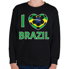 PRINTFASHION I love Brazil - Gyerek pulóver - Fekete gyerek pulóver, kardigán