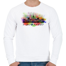 PRINTFASHION i  love budapest - Férfi pulóver - Fehér férfi pulóver, kardigán