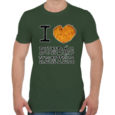 PRINTFASHION I love Bundás kenyér - Férfi póló - Katonazöld férfi póló