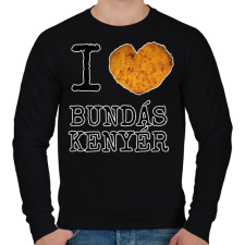 PRINTFASHION I love Bundás kenyér - Férfi pulóver - Fekete férfi pulóver, kardigán