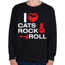PRINTFASHION i_love_cats - Gyerek pulóver - Fekete gyerek pulóver, kardigán
