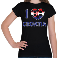 PRINTFASHION I love Croatia - Női póló - Fekete
