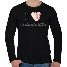 PRINTFASHION I love Csirkefarhát - Férfi hosszú ujjú póló - Fekete férfi póló