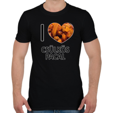 PRINTFASHION I love Csülkös pacal - Férfi póló - Fekete