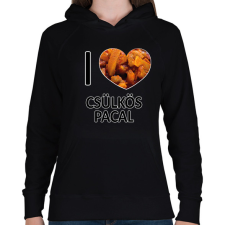 PRINTFASHION I love Csülkös pacal - Női kapucnis pulóver - Fekete női pulóver, kardigán