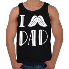 PRINTFASHION I Love Dad - Férfi atléta - Fekete