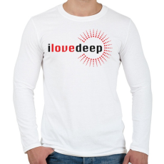 PRINTFASHION i-love-deep-grey-red - Férfi hosszú ujjú póló - Fehér