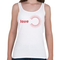 PRINTFASHION i-love-deep-white-red - Női atléta - Fehér