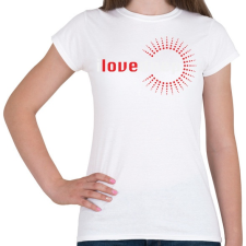 PRINTFASHION i-love-deep-white-red - Női póló - Fehér női póló