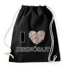 PRINTFASHION I love disznósajt - Sportzsák, Tornazsák - Fekete