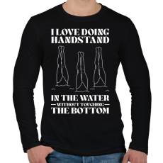 PRINTFASHION I love doing handstand - Férfi hosszú ujjú póló - Fekete