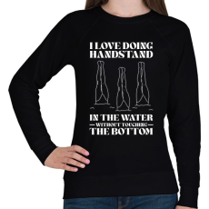 PRINTFASHION I love doing handstand - Női pulóver - Fekete