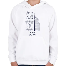 PRINTFASHION I LOVE DUBAI - Gyerek kapucnis pulóver - Fehér gyerek pulóver, kardigán