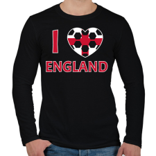 PRINTFASHION I love England - Férfi hosszú ujjú póló - Fekete férfi póló