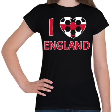 PRINTFASHION I love England - Női póló - Fekete