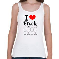 PRINTFASHION I love Etyek - Női atléta - Fehér női trikó