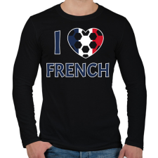 PRINTFASHION I love French - Férfi hosszú ujjú póló - Fekete férfi póló