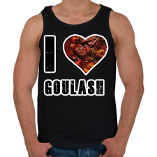 PRINTFASHION I Love Goulash - Férfi atléta - Fekete atléta, trikó