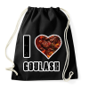 PRINTFASHION I Love Goulash - Sportzsák, Tornazsák - Fekete