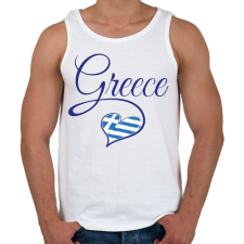 PRINTFASHION I love greece - Férfi atléta - Fehér atléta, trikó