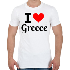 PRINTFASHION I love Greece - Férfi póló - Fehér