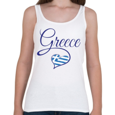 PRINTFASHION I love greece - Női atléta - Fehér női trikó