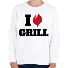 PRINTFASHION I love grill - Gyerek pulóver - Fehér gyerek pulóver, kardigán