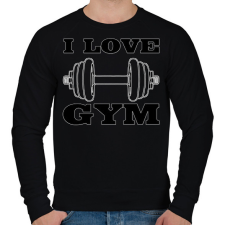 PRINTFASHION I love gym - Férfi pulóver - Fekete férfi pulóver, kardigán