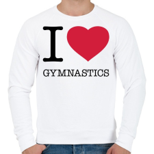 PRINTFASHION I love gymnastics - Férfi pulóver - Fehér férfi pulóver, kardigán