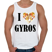 PRINTFASHION I love Gyros - Férfi atléta - Fehér atléta, trikó