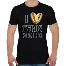 PRINTFASHION I love Gyros kifliben - Férfi póló - Fekete férfi póló