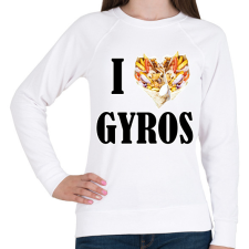 PRINTFASHION I love Gyros - Női pulóver - Fehér női pulóver, kardigán