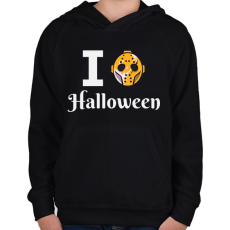 PRINTFASHION I love Halloween 4 - Gyerek kapucnis pulóver - Fekete