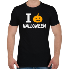 PRINTFASHION I love Halloween - Férfi póló - Fekete