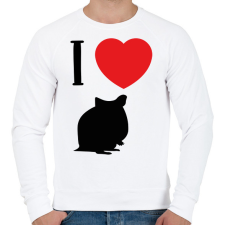 PRINTFASHION I love hamster (black) - Férfi pulóver - Fehér férfi pulóver, kardigán