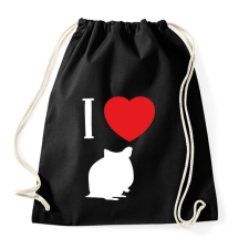 PRINTFASHION I love hamster (white) - Sportzsák, Tornazsák - Fekete tornazsák