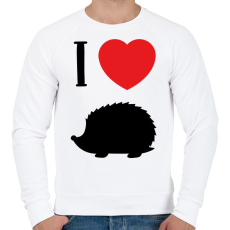 PRINTFASHION I love hedgehog (black) - Férfi pulóver - Fehér