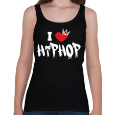 PRINTFASHION I love hiphop (white) - Női atléta - Fekete női trikó