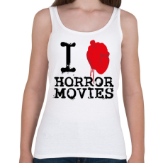 PRINTFASHION I love horror movies - Női atléta - Fehér